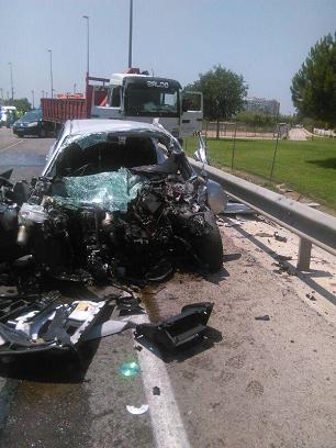 colisión frontal xirivella