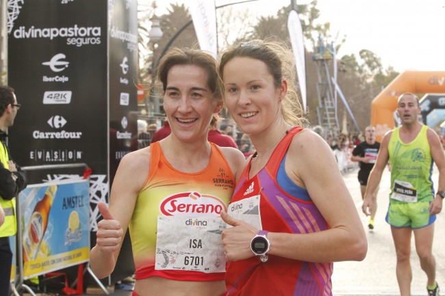 Victoriia Pogorielska e Isabel Checa. 10k divina pastora valencia