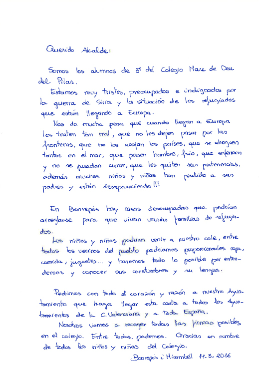 carta niños bonrepòs refugiados