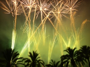 Fuegos artificiales.