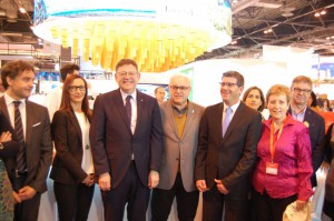 Fitur. Puig, Rodriguez, y Amigó con los alcaldes de El Puig y Puçol