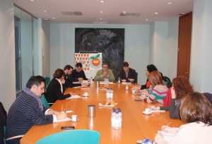 Torrent. Rueda de prensa. Ros, Campos y Costa