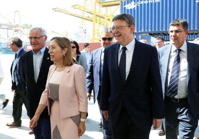 Puig, Pastor, Morera y Ribó en el Puerto de Valencia