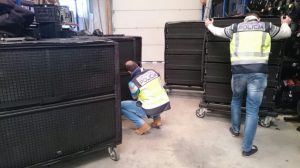 Policía Nacional robo material sonido