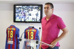 Sergio Martínez Ballesteros, el día de su despedida como jugador del Levante UD. Foto: levanteud.com