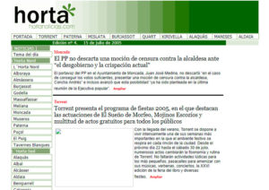 Edición número 4 de Hortanoticias año 2005