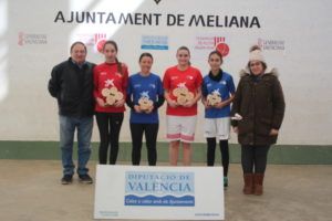 Mireia de Massamagrell, Aina de Meliana, Claudia de Tavernes de la Valldigna i Eva de Meliana campiones de l'Autonòmic de raspall individual