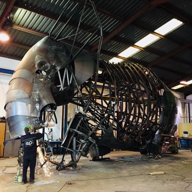 Un gigantesco elefante construido en Catarroja presidirá la entrada de Bioparc Valencia