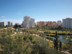 El parque urbano inundable la Marjal, ubicado en la playa de San Juan de Alicante,