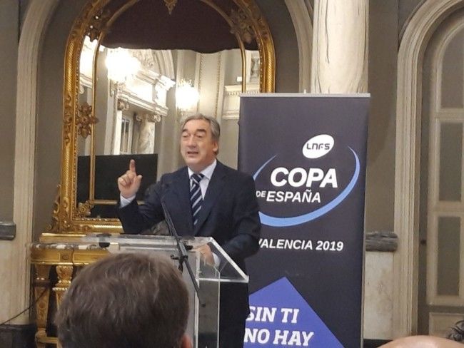 Javier Vallejo, presidente de la Liga Nacional de Fútbol Sala. Javier Vallejo, presidente de la Liga Nacional de Fútbol Sala.