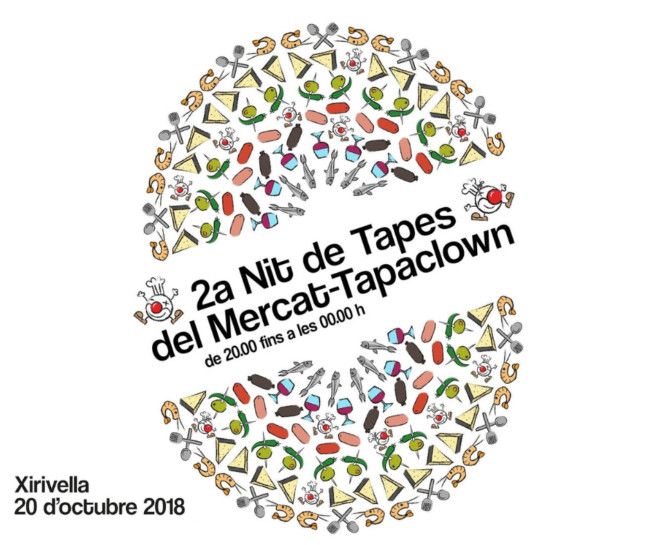 La Noche de Tapas del Mercado Municipal vuelve a Xirivella con su segunda edición y con la ‘Tapa clown’
