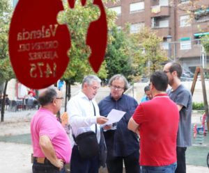 Miembros de la organización con el director gerente de la FDM, Jesús Casero