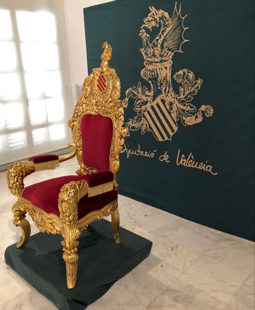 Cadira d'Or de Alfonso XIII la Diputació de València