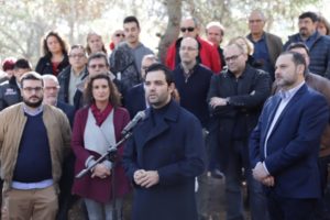 Abalos, Sagredo y Caballero en el Paredon de España en Paterna