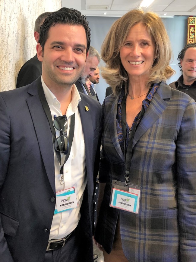 Sagredo junto a la ex ministra de Ciencia e Innovación, Cristina Garmendia