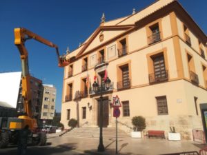 Obras en la cubierta del Ayuntamiento