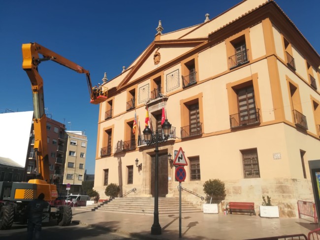 Obras en la cubierta del Ayuntamiento