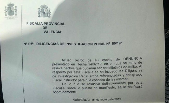 Massamagrell PP Apertura diligencias Fiscalia Anticorrupcion