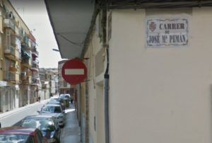 Silla calle José María Pemán