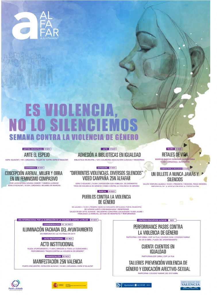 Alfafar se suma al Día Internacional de la Eliminación de la Violencia contra la Mujer