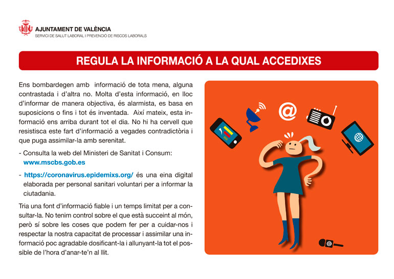 El Ayuntamiento de València elabora una guía psicológica para sobrellevar la crisis del COVID-19