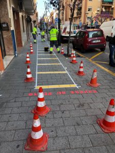 Señalización distancia de seguridad en Paterna