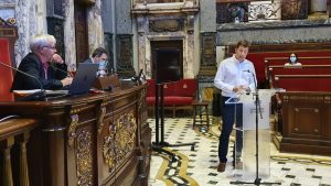 Carlos Miñana en la Comisión no permanente de Reconstrucción de València