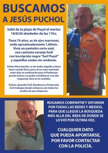 Cartel búsqueda desaparecido Puçol
