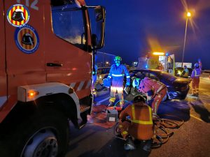 accidente tráfico rotonda Silla