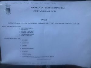 cartel instalaciones deportivas Massamagrell