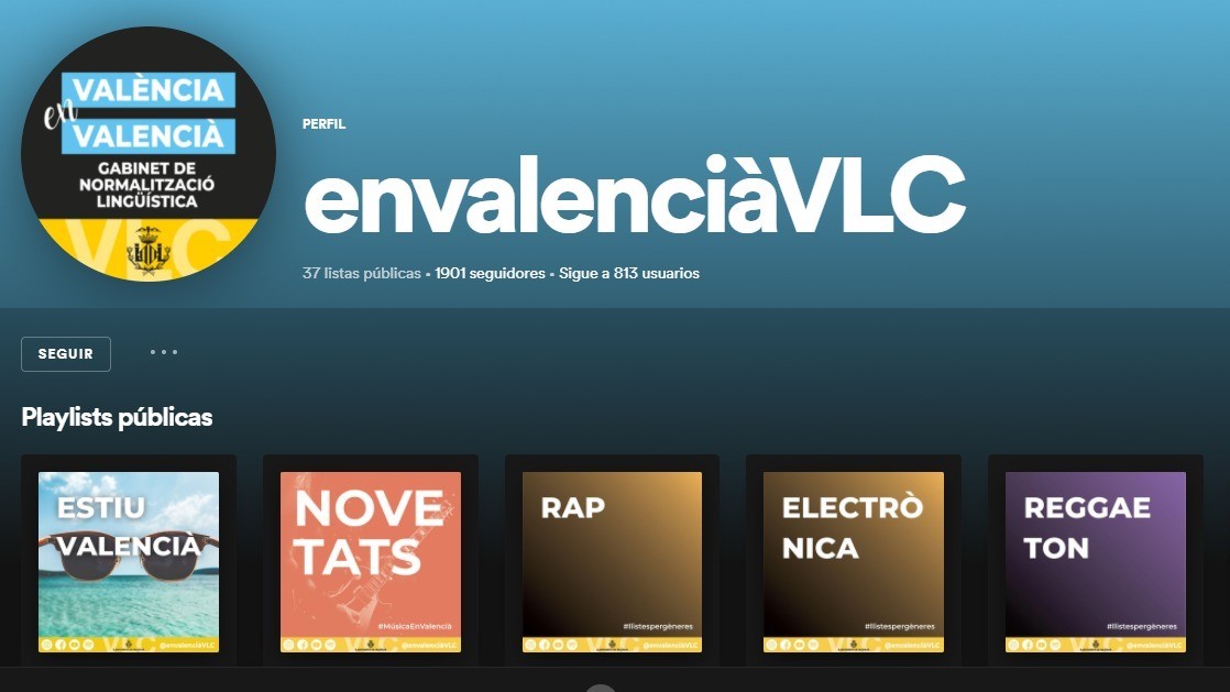 Playlist de l'Ajuntament de València en Spotify
