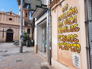 pintada contra botellon benimaclet