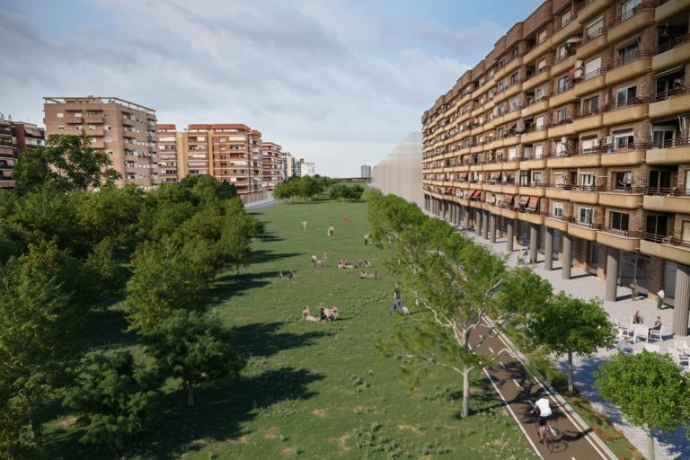 Un corredor verde de 49.000 metros cuadrados sustituirá a la actual playa de vías en València