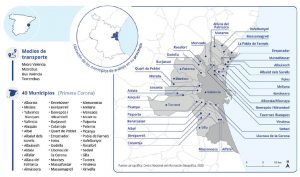mapa movilidad sostenible area metropolitana Valencia