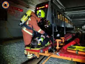 simulacro bomberos Metrovalencia