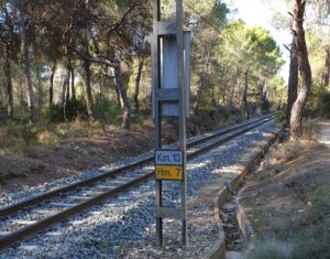 Punt quilomètric exacte on s'ubicaria el baixador, en ple parc natural