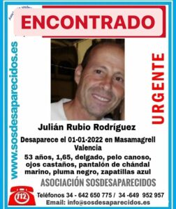 hallado desaparecido Massamagrell