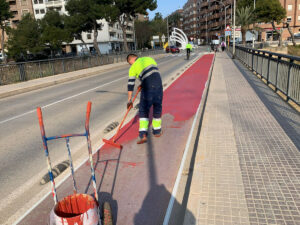 repintado carril bici Paiporta