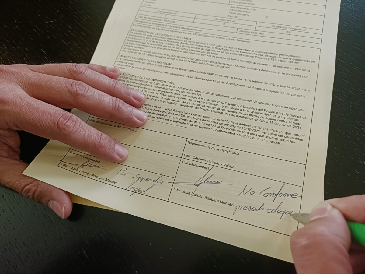 No al proyecto vias tren Alfafar, benetússer y Massanassa