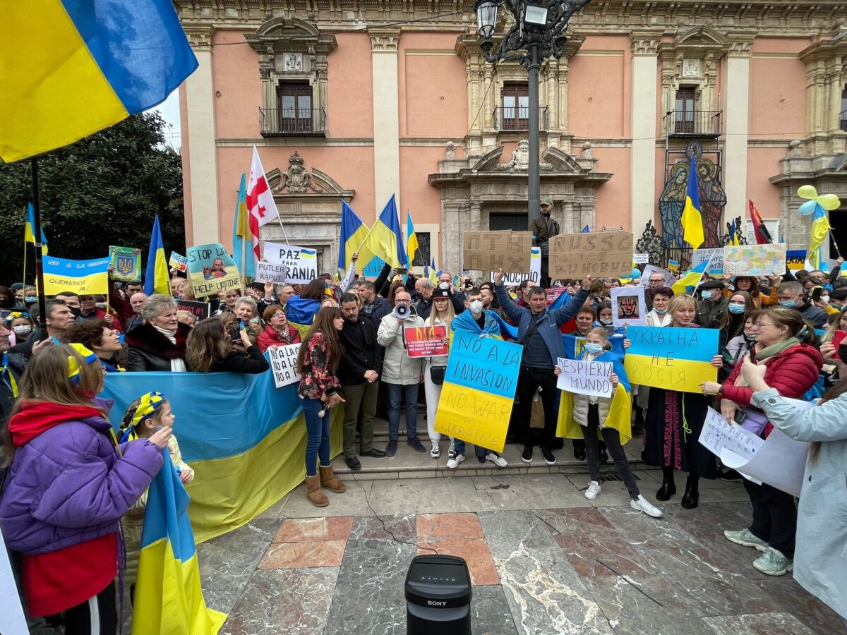 no a la guerra en Ucrania (manifestación valencia)