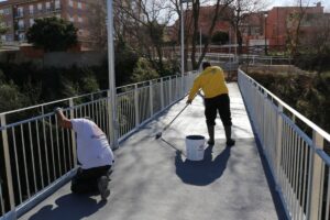 obras pasarela peatonal de Mas del Jutge