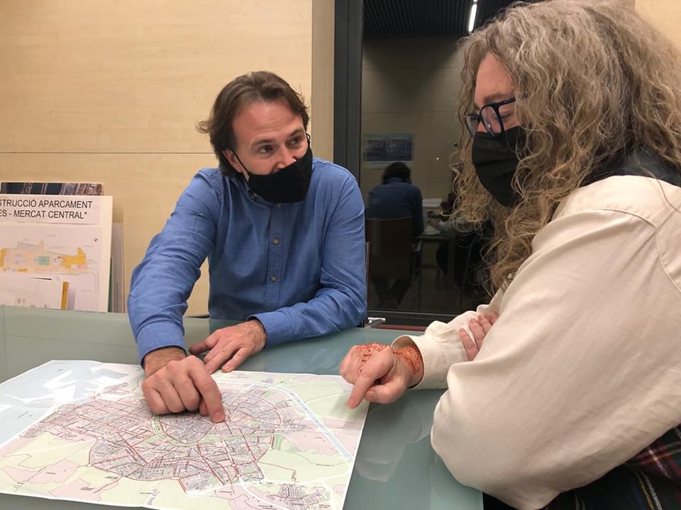 Giuseppe Grezzi y Karin Jansen carril bici Valencia y Xirivella