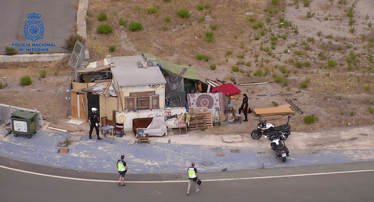 3 detenidos y 29 identificados por la Policía Nacional en los asentamientos del antiguo circuito de Fórmula 1 asentamientos circuito Fórmula 1