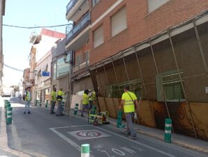Montaje protecciones Cordà calle Mayor Paterna