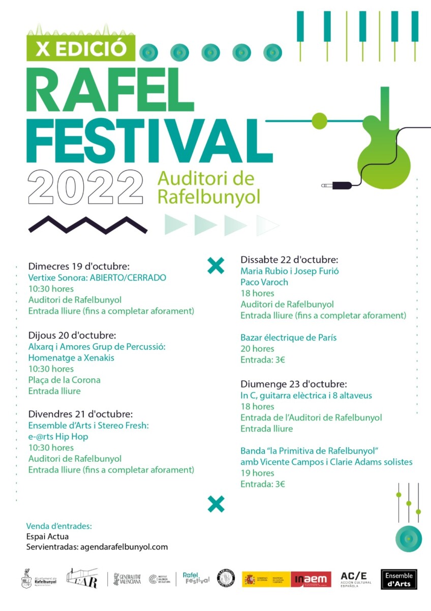 Programación de la X edición del Rafelfestival