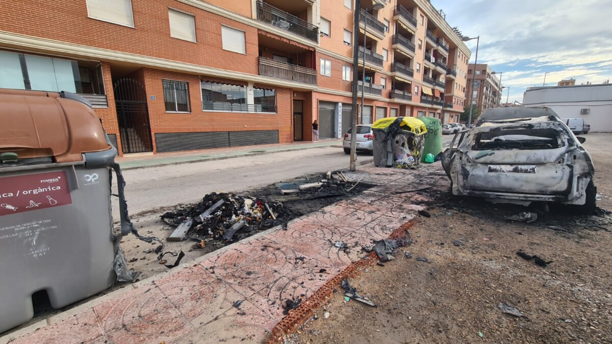 incendio contenedores Albal
