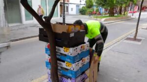 Servicio municipal de recogida de cartón comercial puerta a puerta de Paterna