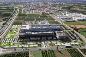 Vista aérea nuevas oficinas de Mercadona en Albalat dels Sorells