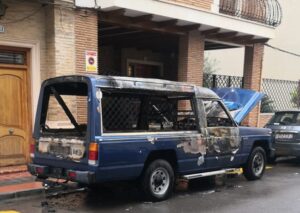 incendio coche funebre Albal