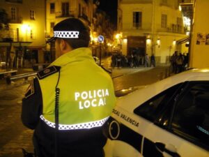 policia local valencia noche